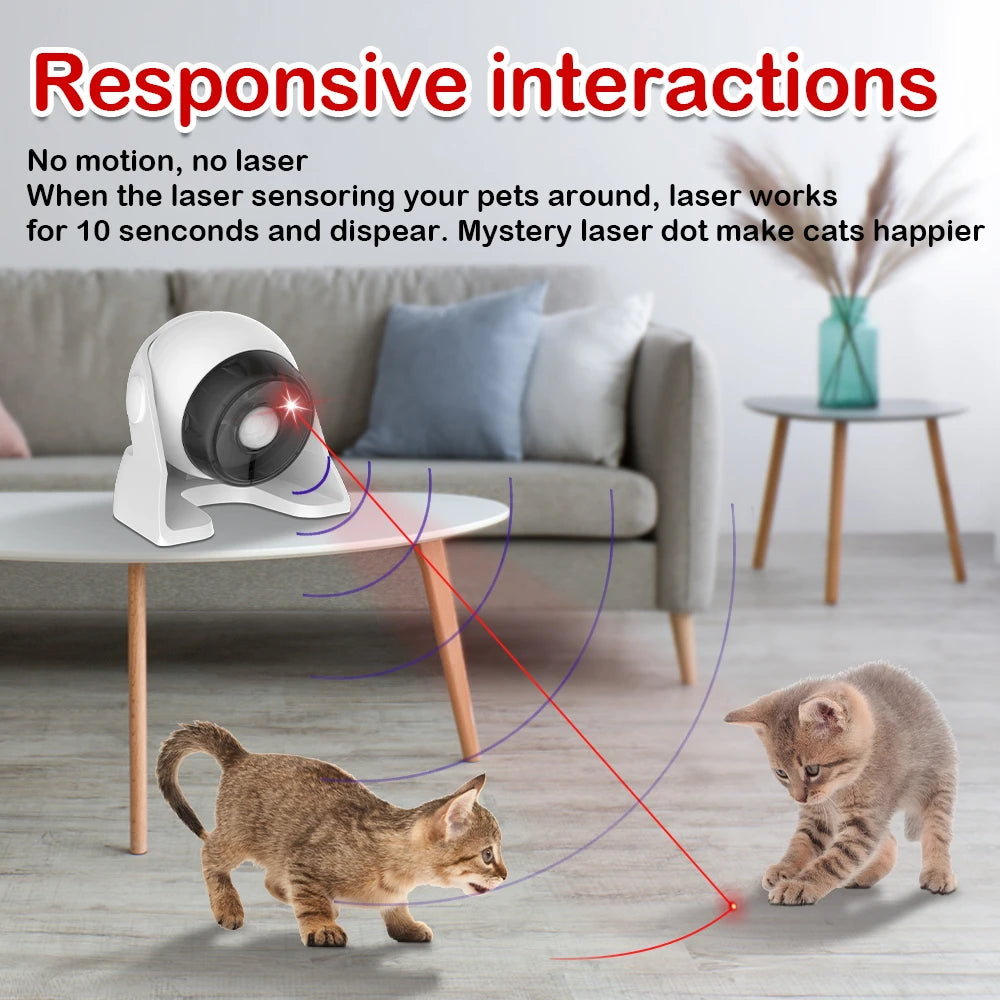 Cat Laser Toy Automatic Rechargeable Motion Random Activated Interactive Cat Toys for Indoor Cats/Dog/Kittne Slow and Fast Mode